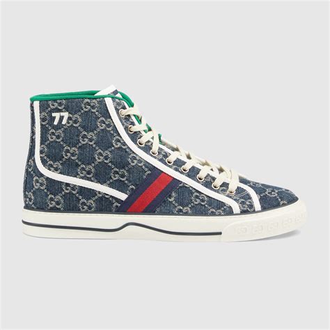 gucci gg sneakers mens|gucci denim sneakers.